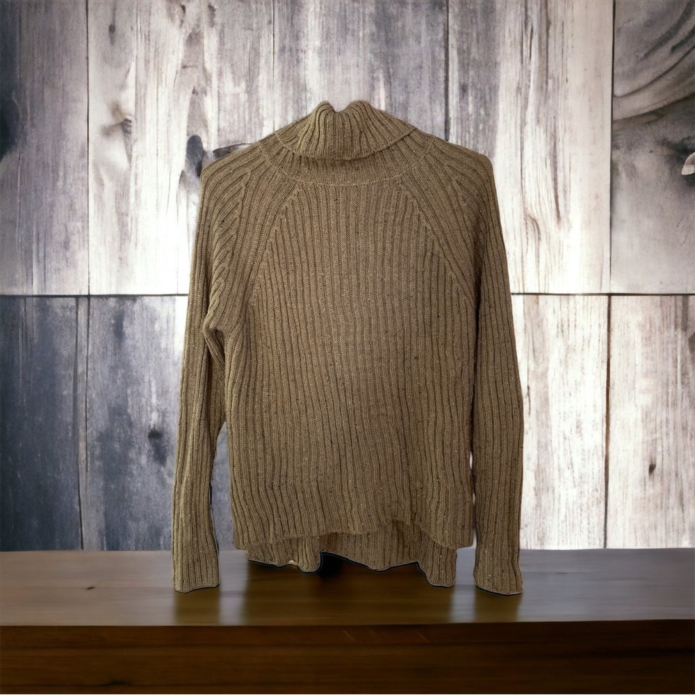 Braeve Women’s Long Sleeve Turtleneck Brown Sweater Size : Small